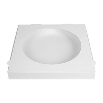 Boite à pizza blanche avec fenêtre 32 x 32 x 3.8 cm - pack de 100 unités