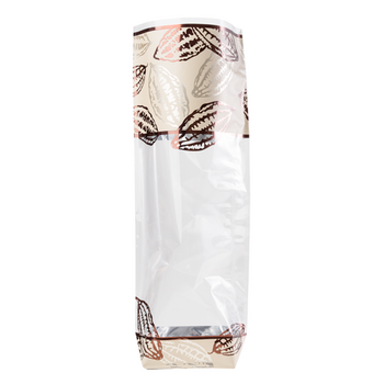 Sachet avec fond rigide Métallisé CABOSSE VANILLE 100 x 220 mm - carton de 1000 unités