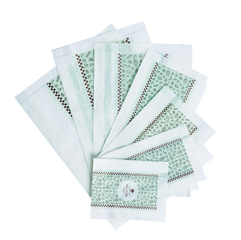 Sac à croissants DELICES blanc avec impression 12 + 5 x 15 cm - carton de 1000 unités