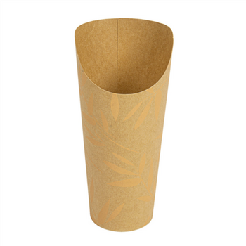 Gobelet à frites ouvert carton recyclé Feel Green 660 ml - carton de 1000 unités