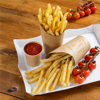 Gobelet à frites ouvert carton recyclé Feel Green 270 ml - carton de 2500 unités