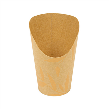Gobelet à frites ouvert carton recyclé Feel Green 270 ml - carton de 2500 unités