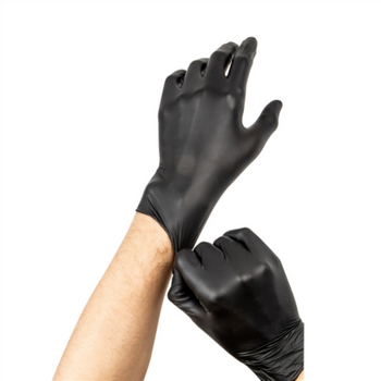 Gants en NITRILE NOIRS taille M - pack de 100 unités