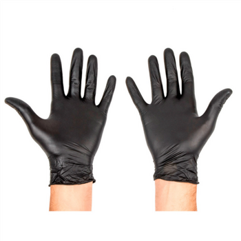 Gants en NITRILE NOIRS taille M - pack de 100 unités