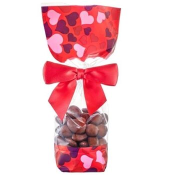 Sachet fond carton Saint Valentin 100 x 220 mm - paquet de 100 unités