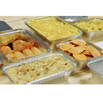 Barquette en aluminium operculable - 685 ml - 20.1x10.9x3.4.9(h)cm - 500 unités