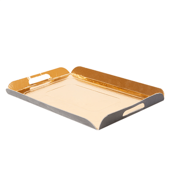 2 Plateaux De Service En Inox Rectangulaires - 26,5x15,5 Cm, Pour Restaurant, Maison, Apéritifs - 10