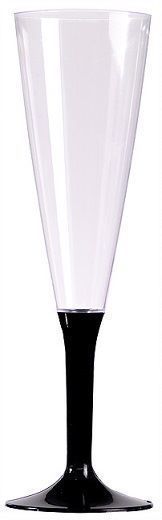 Flûte à champagne NOIR en PS 15 cl - carton de 100 unités