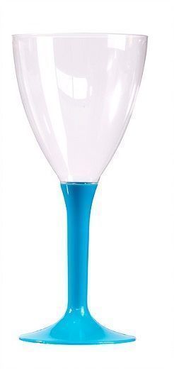 Verre à vin TURQUOISE en PS 16 cl - carton de 100 unités