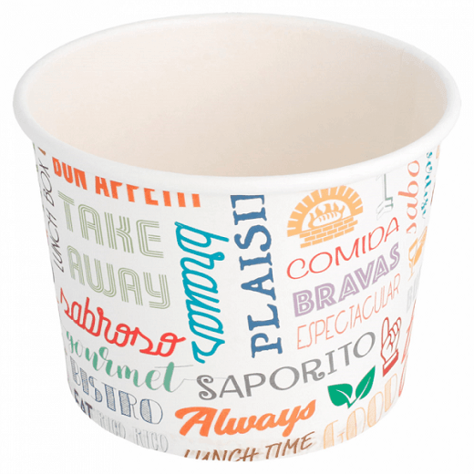 Pot à glace en carton PAROLE 500 ml - carton de 500 unités