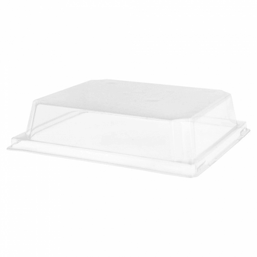 Couvercle en PET 14.5x13.5x3.7 cm pour barquette KRAFT 224.87 - carton de 1000 unités