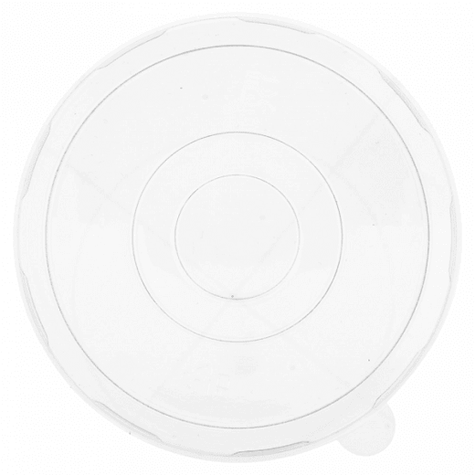 Couvercle bas en PET pour bol en cellulose naturelle 350 ml de référence 215.84 - carton de 900 unités