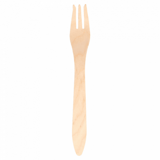 Fourchette en bois 18.3 cm - pack de 100 unités