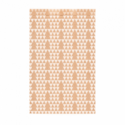 Sachet plat 19+8x35 cm Sapin kraft - Pack de 250