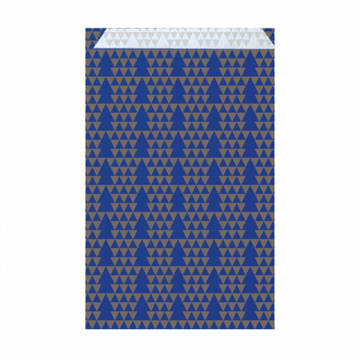 Sachet plat 19+8x35 cm Sapin bleu - Pack de 250