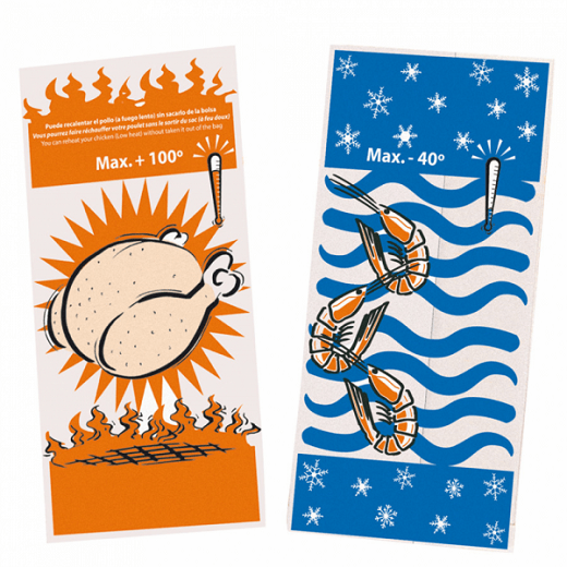 Sac poulet en cellulose pour poulet rôti 18 + 7 x 35 cm - pack de 500 unités