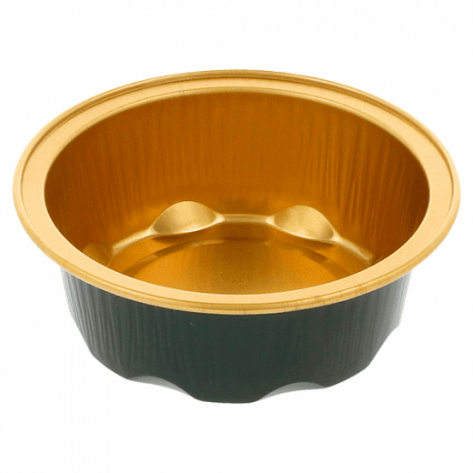 Ramequin noir et or en aluminium 7.1x2.5 cm - 50ml - Pack de 100 unités