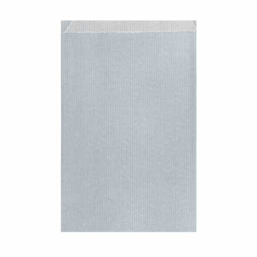 Sachet plat 19+8x35cm Argent - Pack de 250