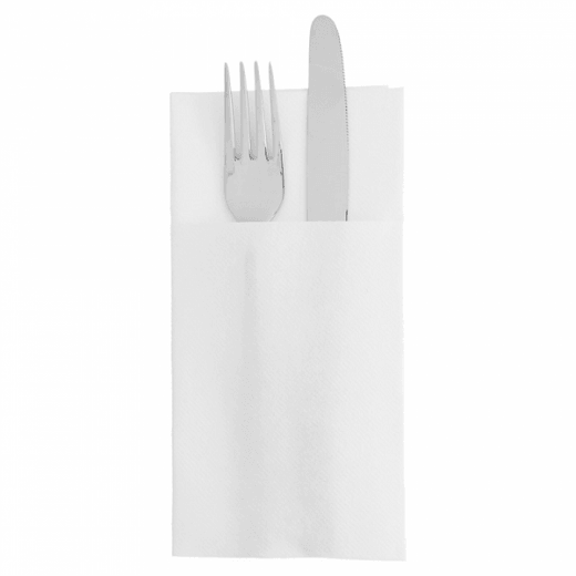 Serviette Soft kangourou 40x40cm BLANCHE - Carton de 700 unités