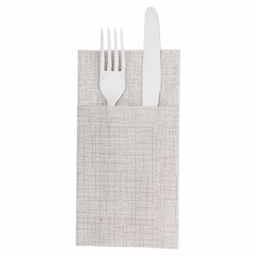 Serviette Soft kangourou 40x40cm texture Fil CHOCOLAT - Carton de 700 unités