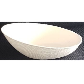 Verrine ovale en cellulose naturelle fibre de canne à sucre  - Blanc - 7.9x5.2 cm- carton de 500 unités