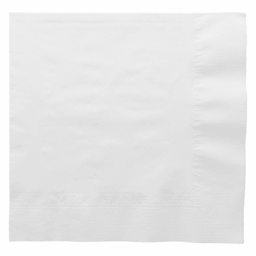 Serviette 3 plis 40x40 cm BLANCHE - Carton de 1000 unités