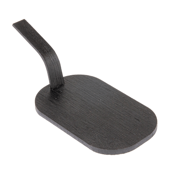 Mini pelles ovales en bambou NOIR pour mise en bouche - 8x5 cm - pack de 100 unités