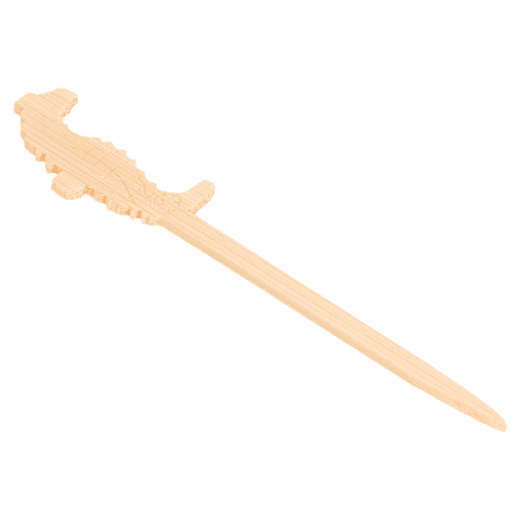 Pique en bambou Hippocampe 9 cm - pack de 100 unités