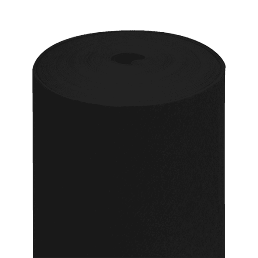 Chemin de table Soft en rouleau prédécoupé de 50 x 120 cm NOIR - Carton 6 rouleaux