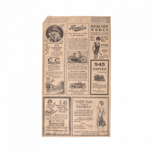 Sac crêpes Times kraft ouvert sur 2 côtés 13 x 22 cm - pack de 500 unités