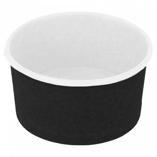 Pot à glace en carton NOIR 90 ml - carton de 2000 unités