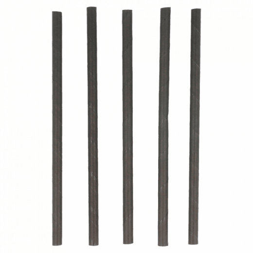 Paille droite couleur noir en PAPIER recyclable 0.6 x 14 cm - carton de 3000 pailles