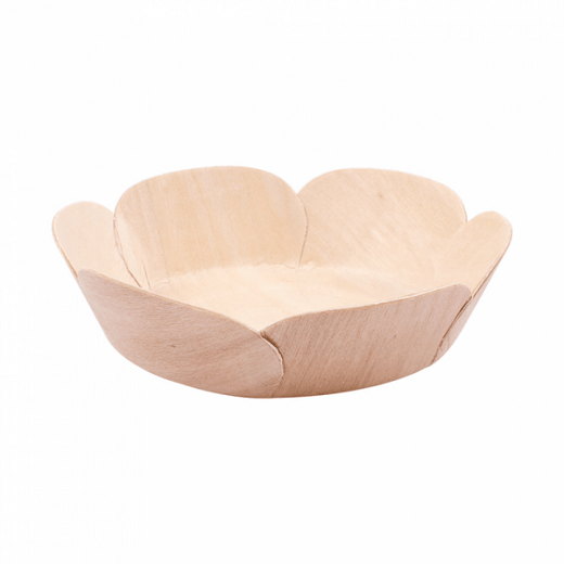 Barquette ronde en bois 10.5 x 3 cm - pack de 200 unités
