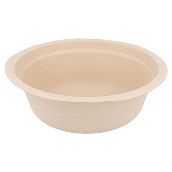 Bol en cellulose naturelle fibre de canne à sucre - Naturel - 350 ml - carton de 900 unités