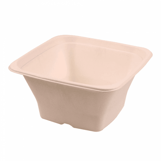 Saladier Carré En Bambou - Design Fonctionnel 20 X 20 X 1,5 Cm - Plateau Service Naturel