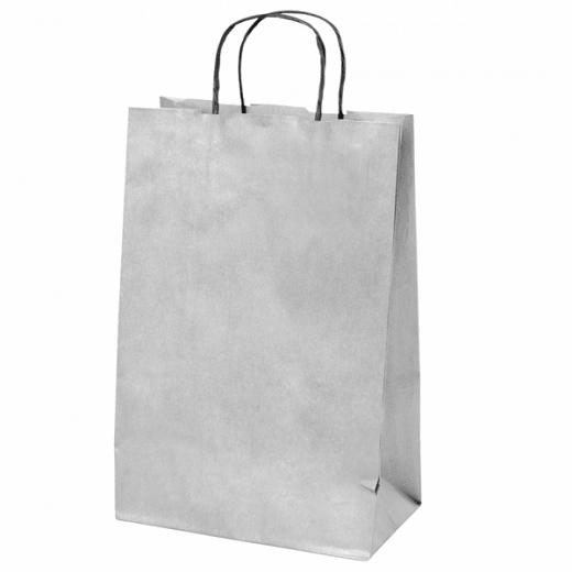 Sac deux bouteilles KRAFT ARGENT 18+10x39 cm - carton de 250 unités
