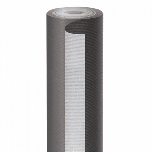 Rouleau papier emballage 0.7x50m Noir et argent - Kraft 60g/m2