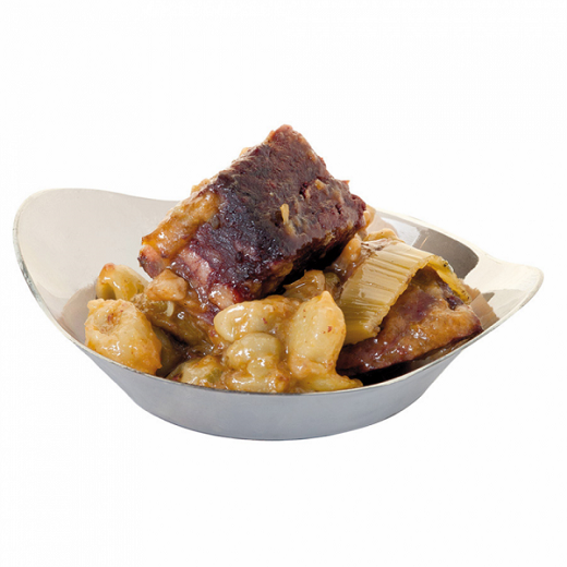 Mini assiette avec anse ligne métallisée argent - 30 ml - carton de 500 unités