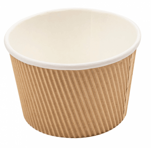 Pots à soupe en carton double paroi ondulée - 500 ml - carton de 500 unités