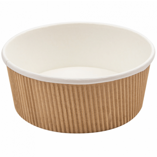 Pots à soupe en carton double paroi ondulée - 780 ml - carton de 250 unités