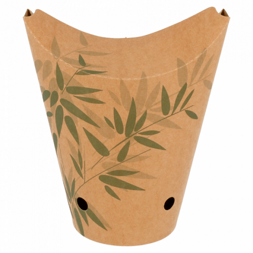 Gobelet à frites avec fermeture carton recyclé Feel Green 480 ml - pack de 50 unités