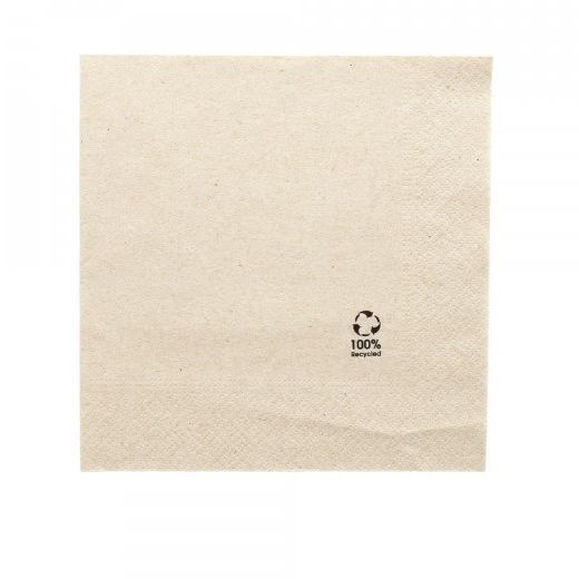 Serviette 2 plis 30x30cm Beige FEEL GREEN - Carton de 2400 unités