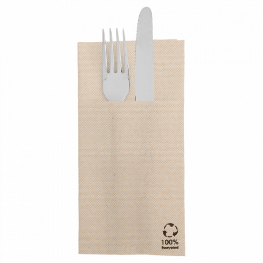 Serviette Kangourou Double Point® 39x40cm Beige FEEL GREEN - Carton de 1400 unités
