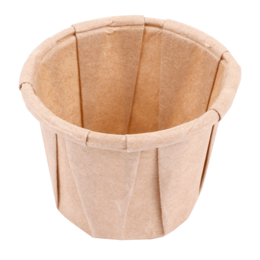 Pot en papier plissé naturel 22 ml - lot de 1000 unités