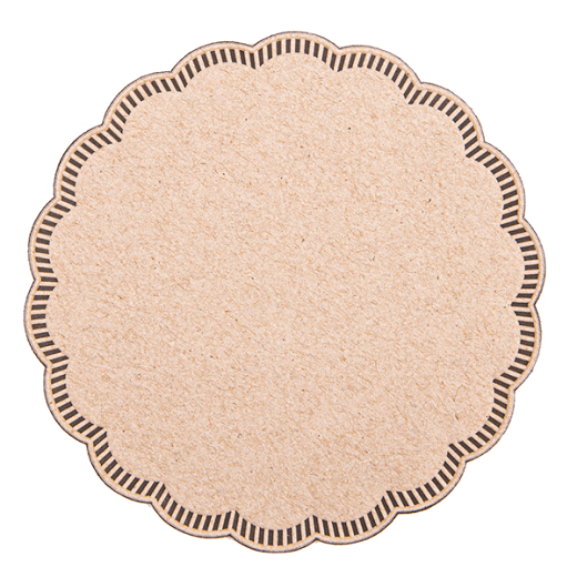 Dessous de verre neutre marron en tissue 9 cm - carton de 3000 unités