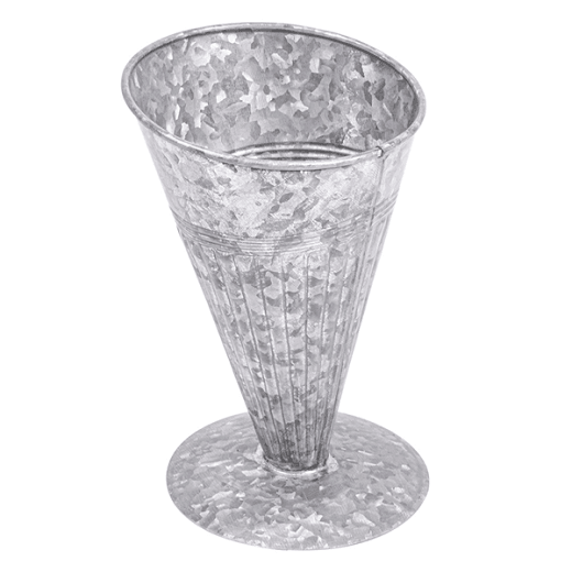 Cône en acier galvanisé pour frites ou autres - 12x17.5(h)cm - Pack de 6