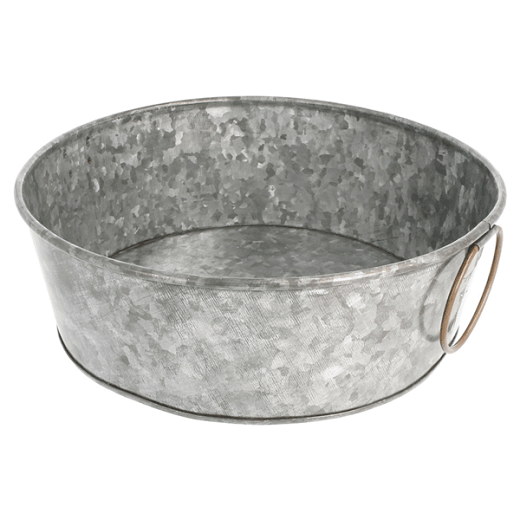 Corbeille en acier galvanisé pour frites ou autres - 23x8 (h)cm