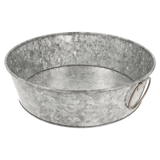 Corbeille en acier galvanisé pour frites ou autres - 27.5x8 (h)cm