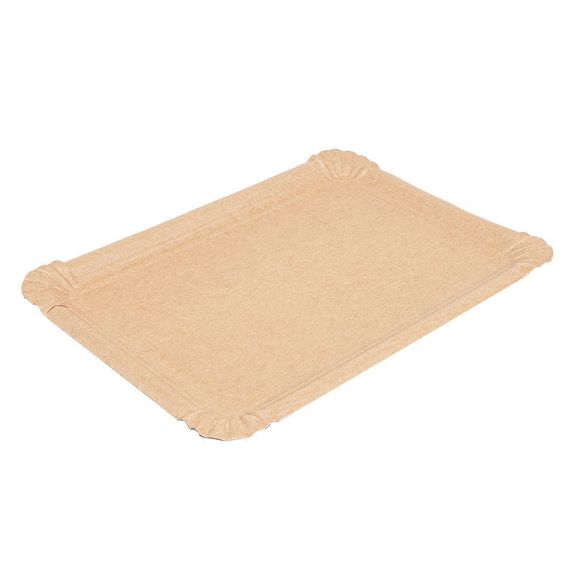 Plateau en carton kraft pâtisseries & fast-foods 23 x 17  cm - pack de 250 unités
