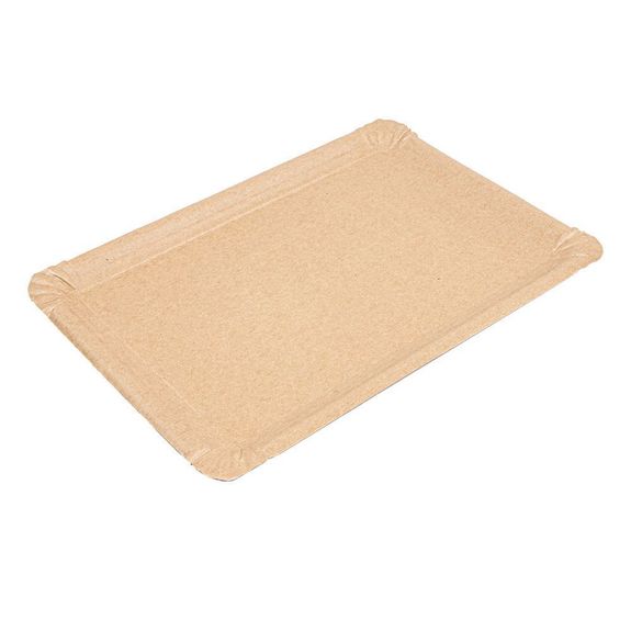 Plateau en carton kraft pâtisseries & fast-foods 26 x 18 cm - pack de 250 unités